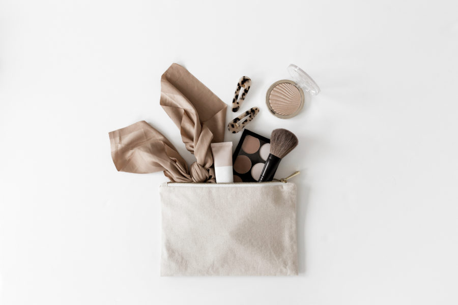 Products spilling out of bag